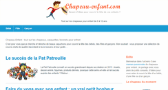 Desktop Screenshot of chapeau-enfant.com
