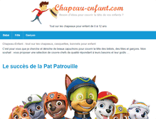 Tablet Screenshot of chapeau-enfant.com